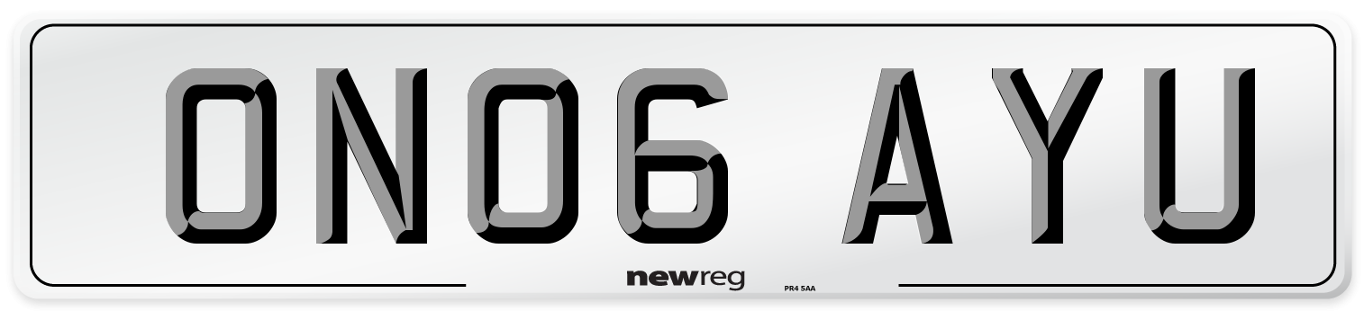 ON06 AYU Number Plate from New Reg